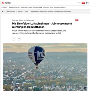 NW - Jobmesse Ballon ueber Bielefeld