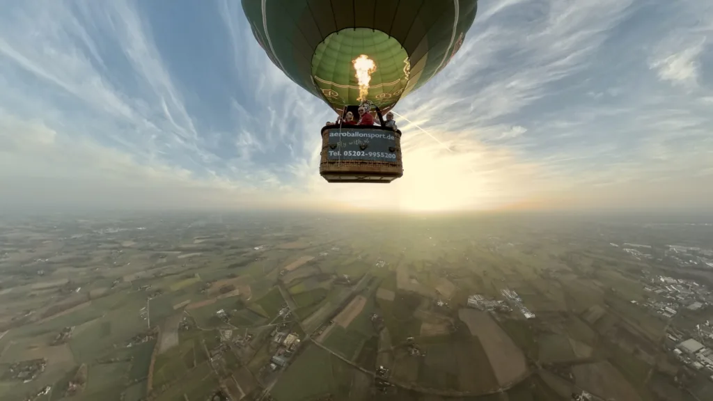 Ballonfahren - Im Barre Ballon hoch über OWL schweben Reisehöhe