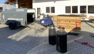 Jahresnachprüfung Ballonkorb Druckgasbehälter beim Heißluftballon
