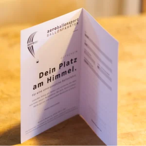 Aeroballonsport Ballonfahrten Gratis A4 Gutschein zum Download