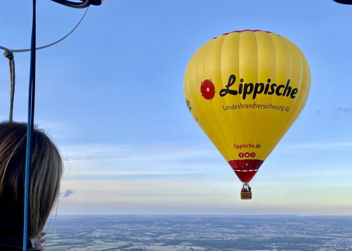 Der Lippische Ballon aus der Luft gesehen