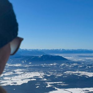 Ballonfaren nahe der Alpen bei Warngau Tegernsee Geo Ballooning